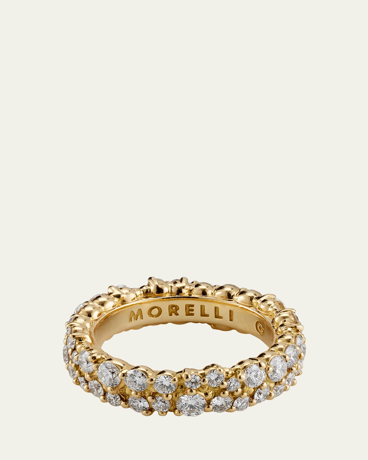 6mm Confetti Diamond Band Ring in 18K Gold, Size 6.5