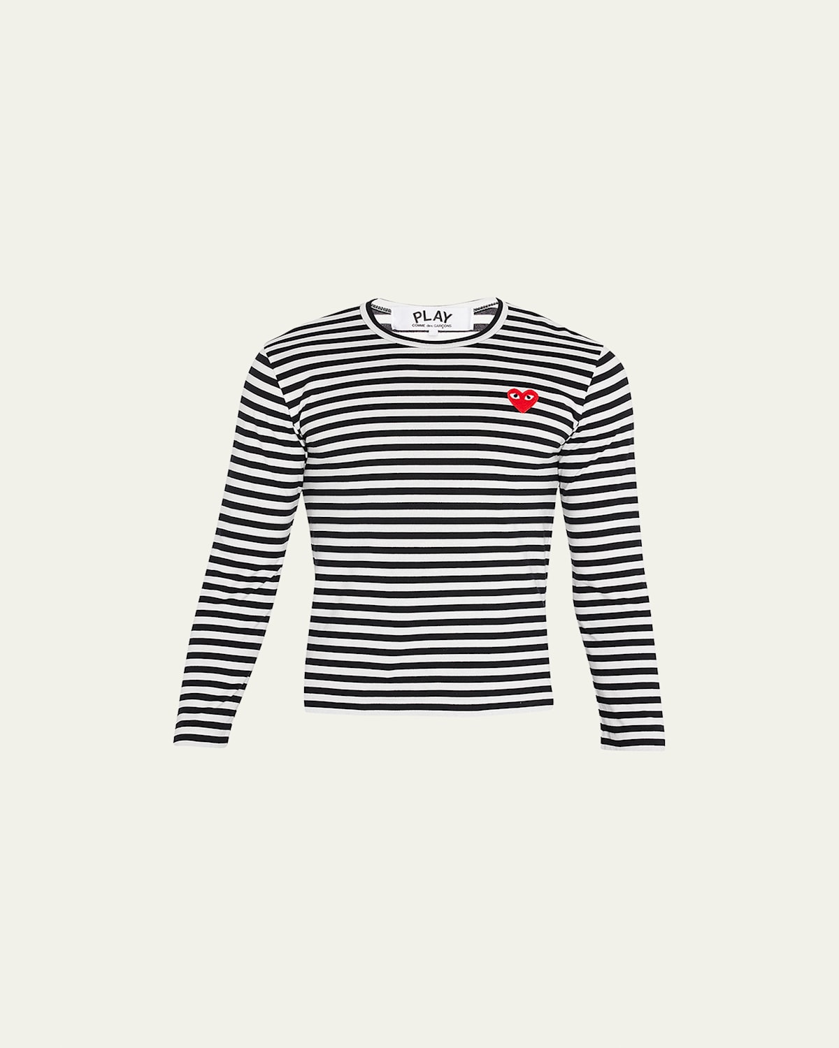 Men's Striped T-Shirt with Small Heart