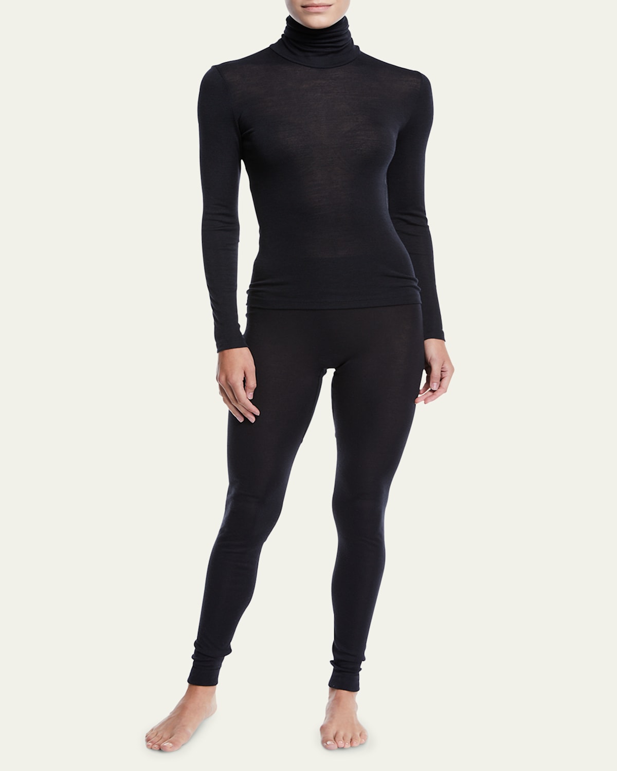 Hanro Silk & Cashmere Leggings In Black