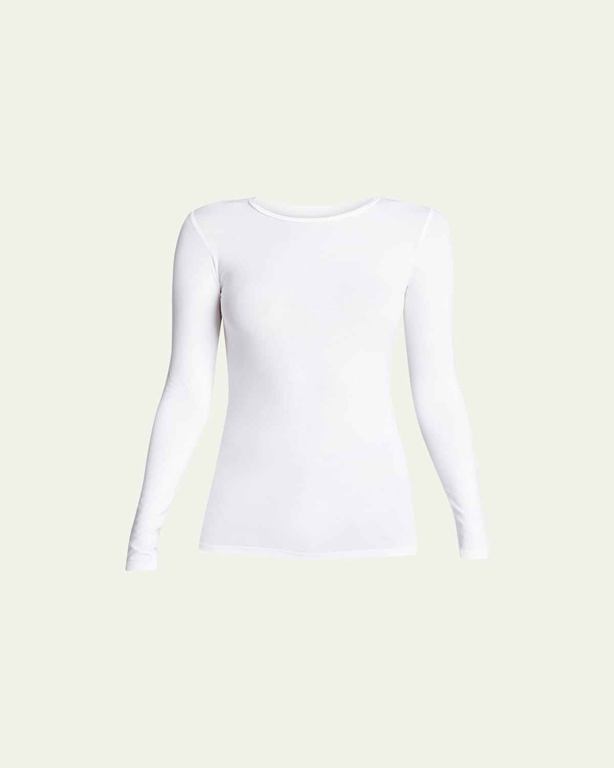 Majestic Soft Touch Flat-edge Long-sleeve Crewneck Top