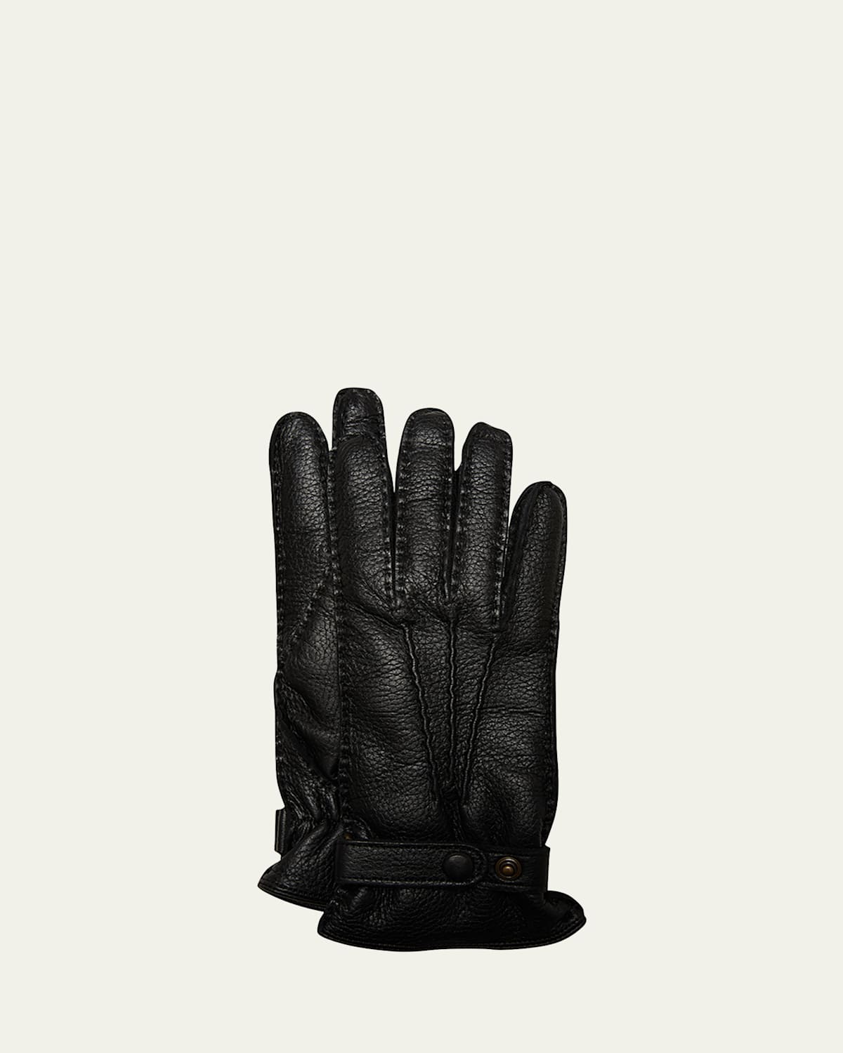 Hestra Gloves Winston Snap Leather Cashmere-Lined Gloves | Thumbnail 4 Hestra Gloves Winston Snap Leather Cashmere-Lined Gloves | Thumbnail 4