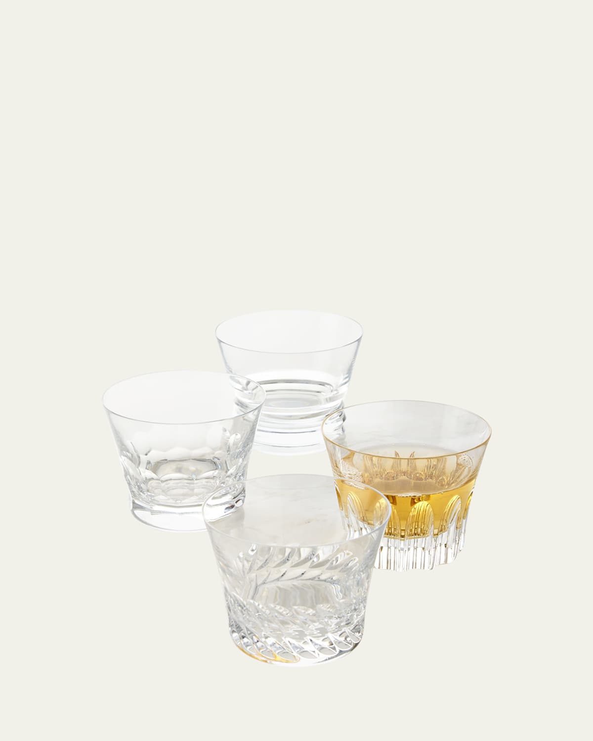 Baccarat Dallas Assorted Double Old-fashioned Glasses, Set Of 4 In Clear
