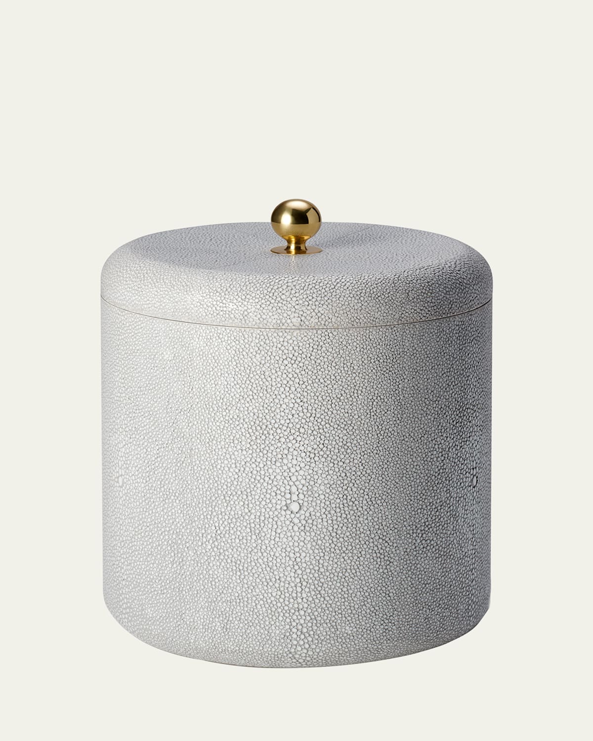 Aerin Shagreen Lidded Ice Bucket In Dove
