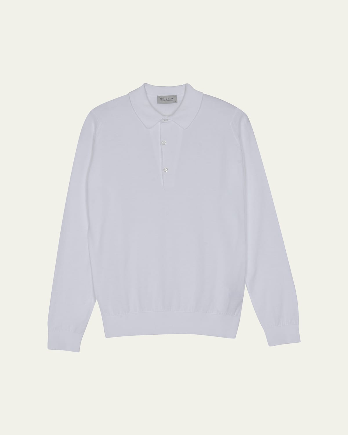 John Smedley Bradwell Long-sleeve Polo Shirt In Blue