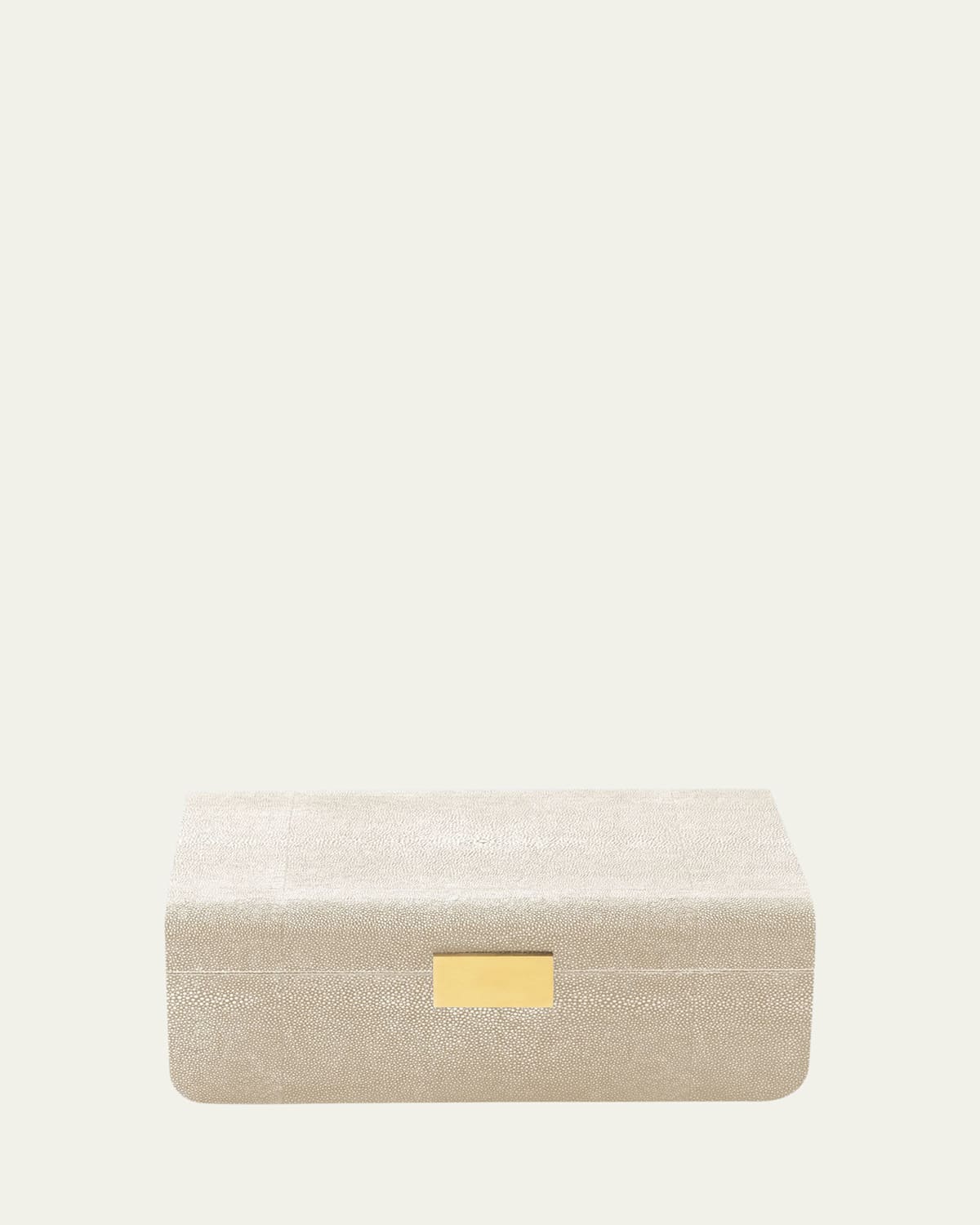 Modern Faux Shagreen Large Jewelry Box
