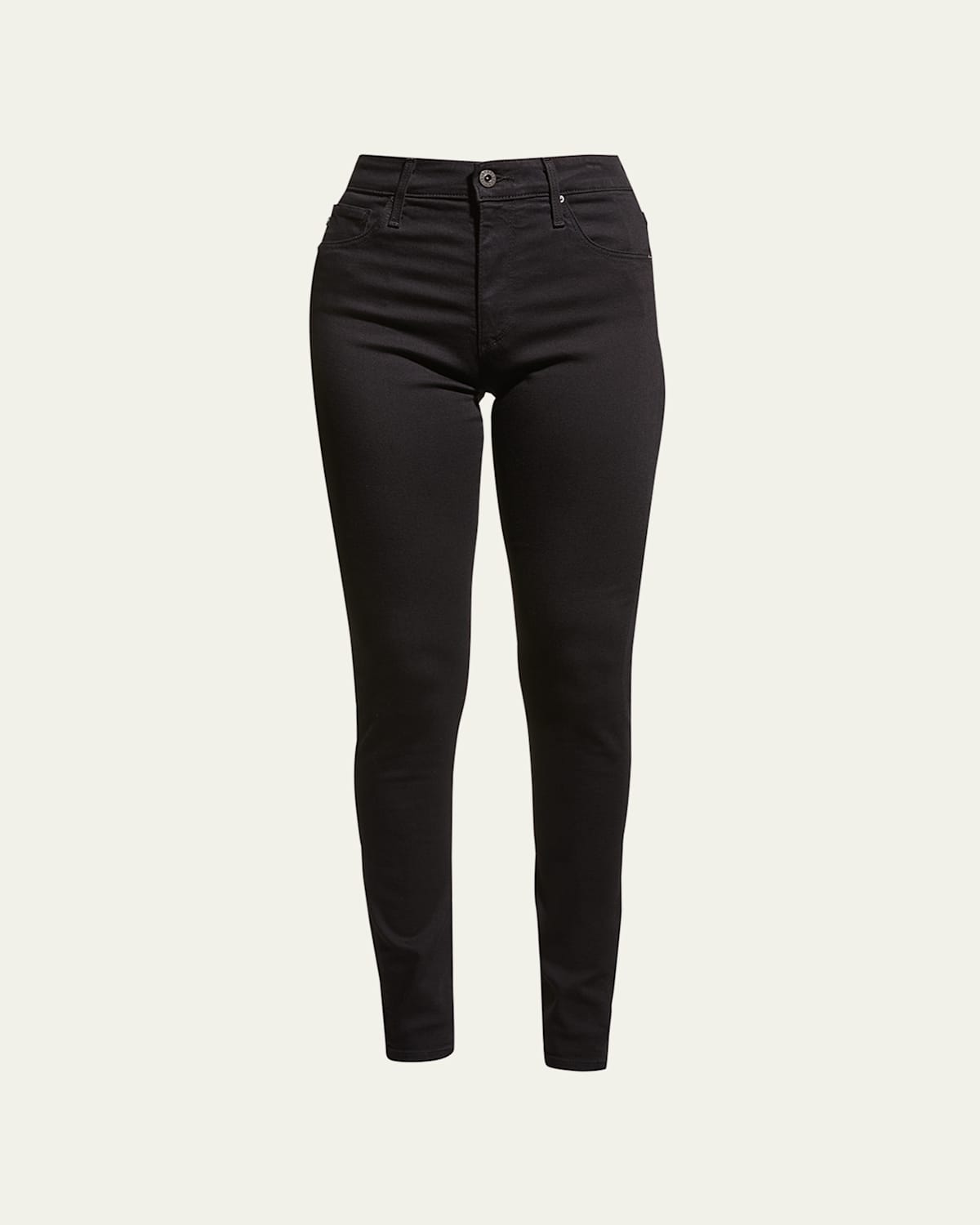 Ag Farrah High-rise Skinny Jeans In Black