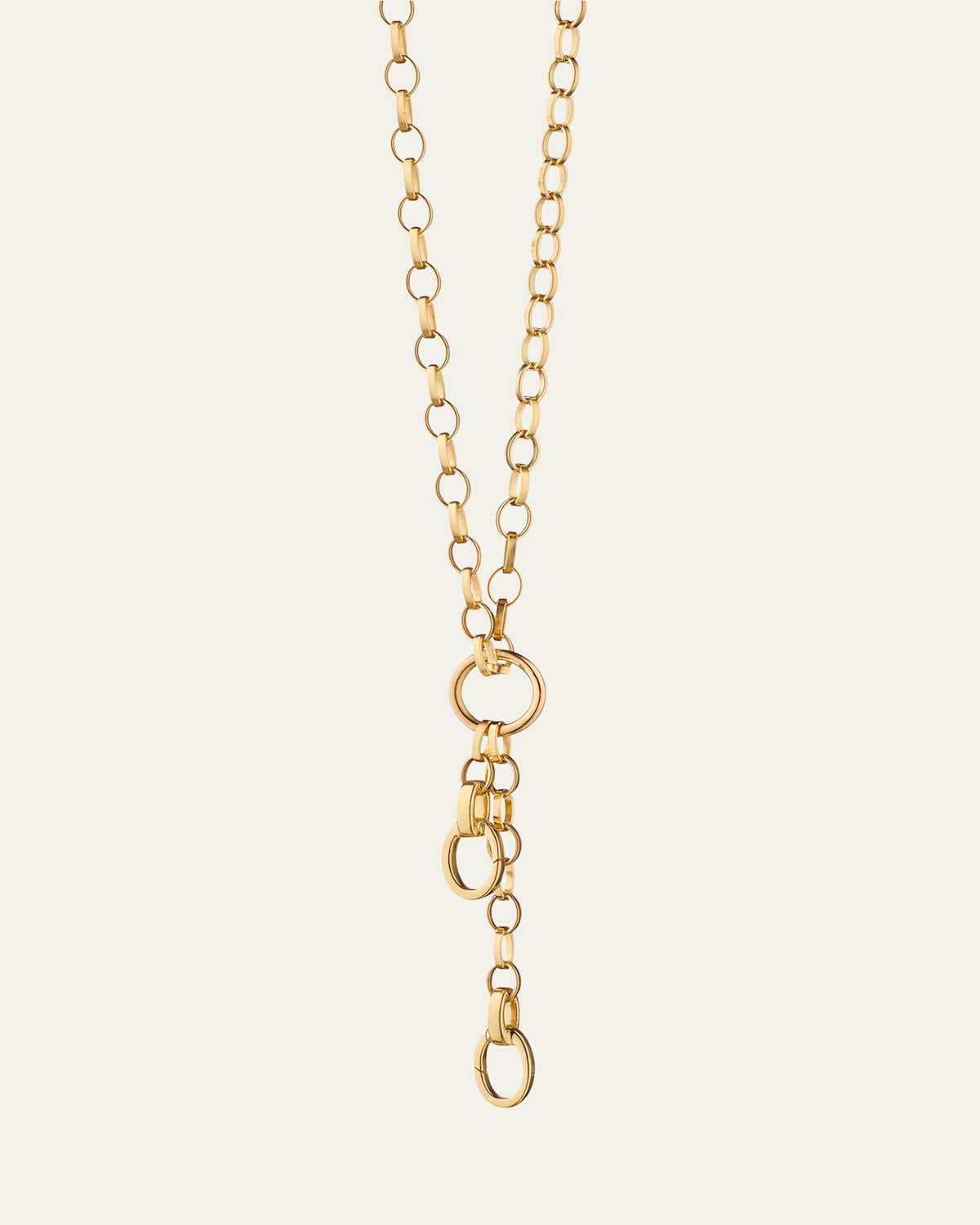 18K Gold Belcher Chain Necklace with 2 Enhancers