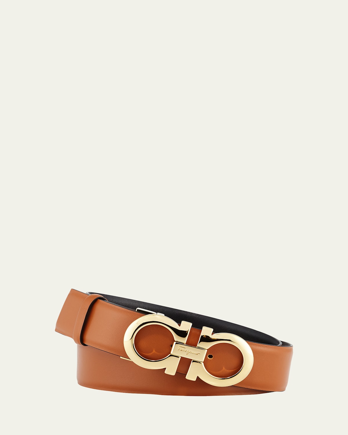 Ferragamo Gancini-Buckle Reversible Leather Belt | Thumbnail 4 Ferragamo Gancini-Buckle Reversible Leather Belt | Thumbnail 4