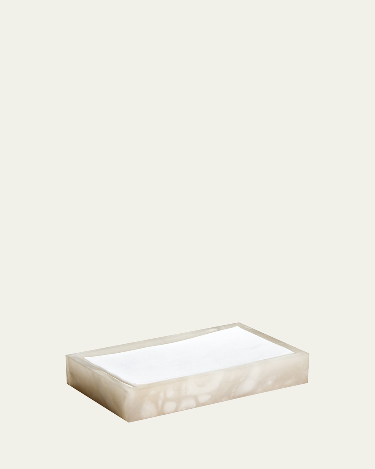 Labrazel Alisa Alabaster Towel Tray, Cream | Thumbnail 2