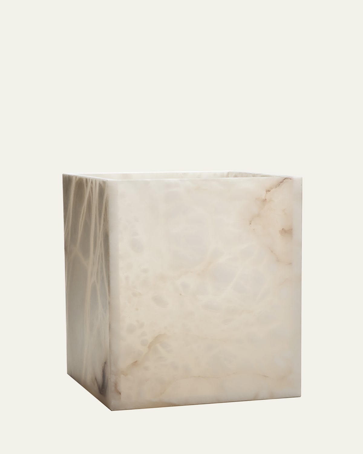 Labrazel Alisa Alabaster Wastebasket, Cream | Thumbnail 3