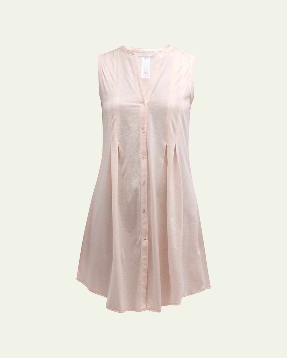 Cotton Deluxe Sleeveless Shirtwaist Nightgown