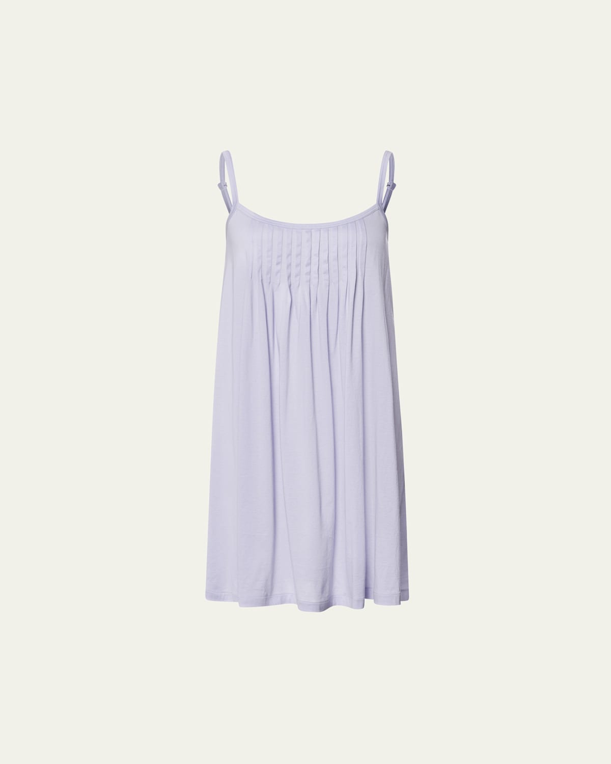 Hanro Womens Purple Heather Pleated Spaghetti-strap Cotton Nightdress In Purple Heather