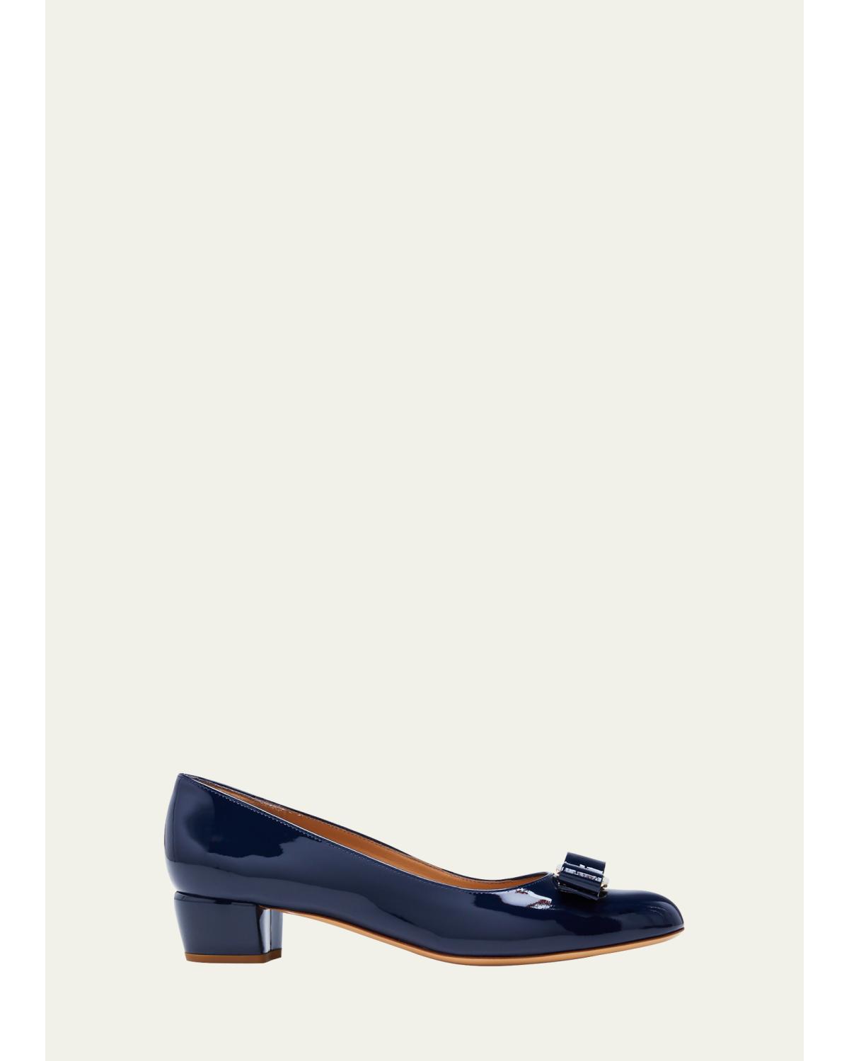 Vara Bow Leather Low Pumps