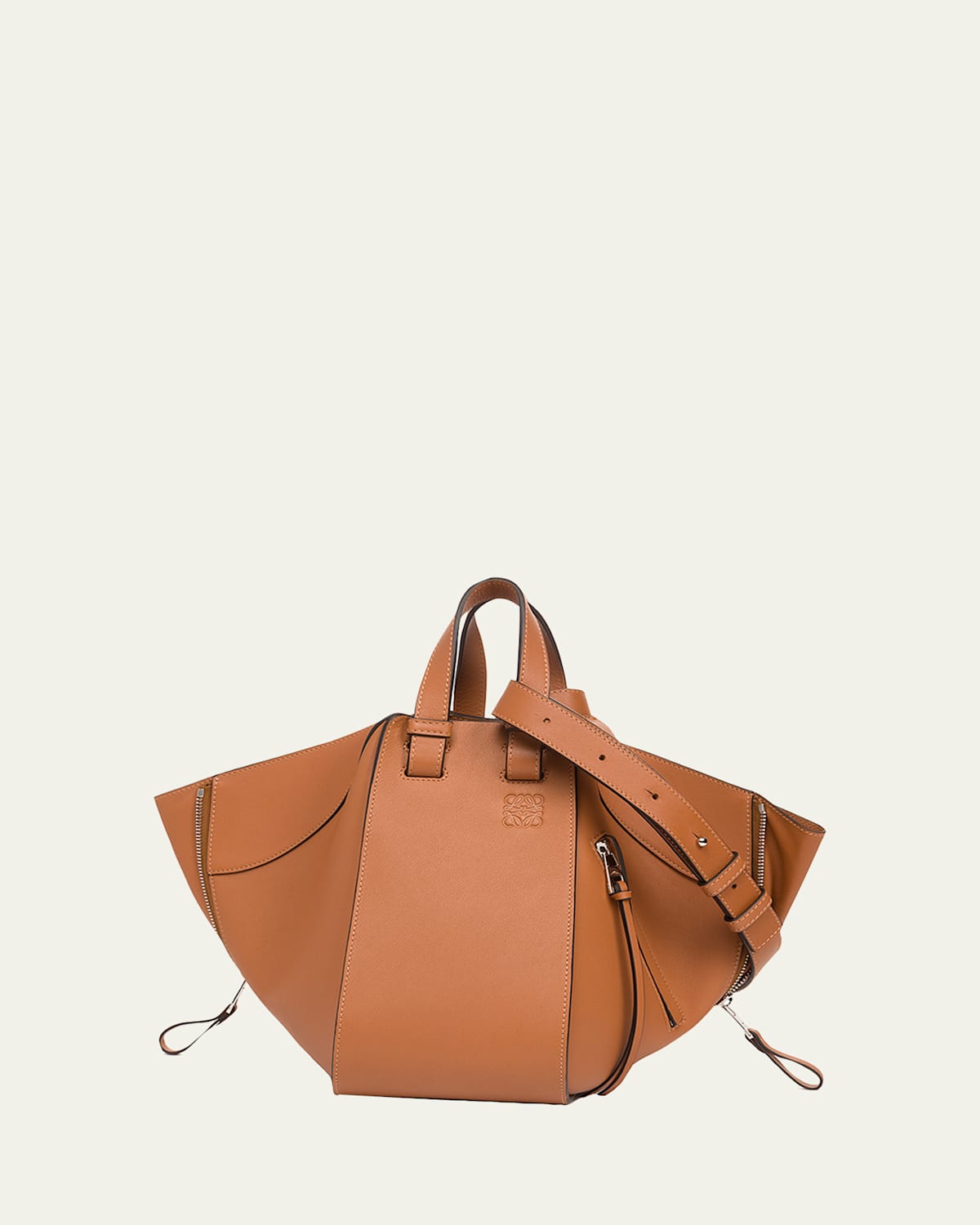 Loewe Hammock Small Top-handle Bag In Leather In Tan