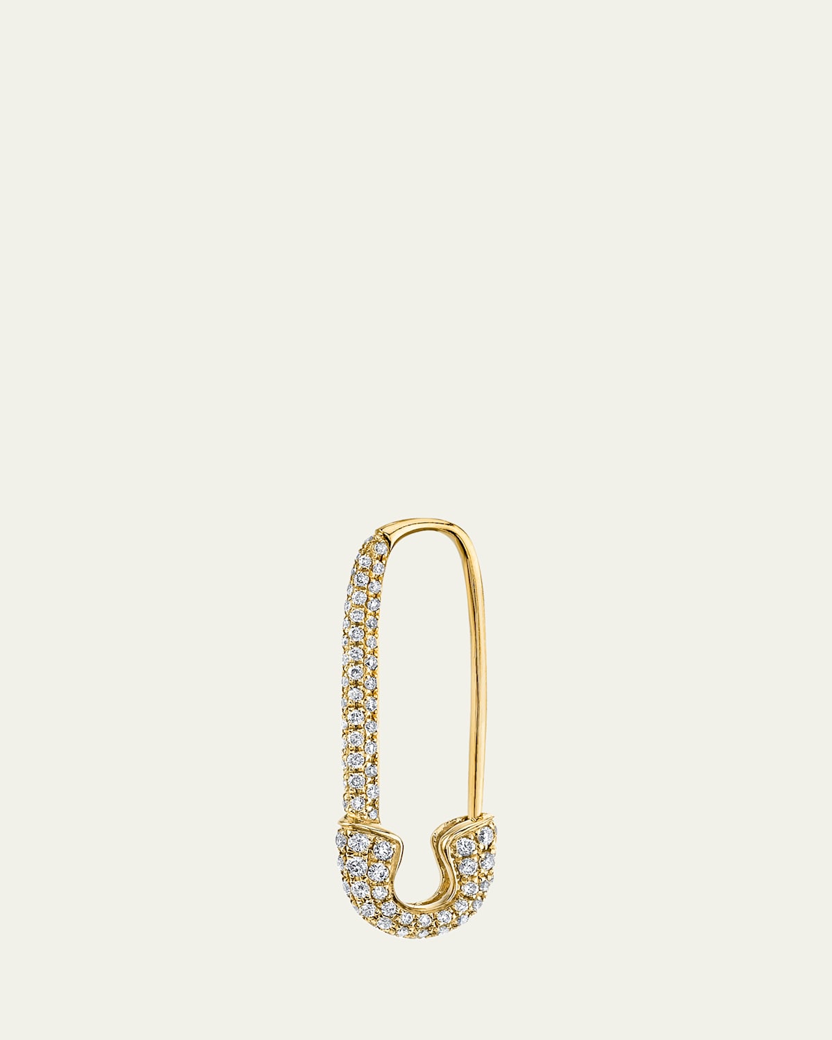 Anita Ko 18k Yellow Gold Diamond Safety Pin Earring, Single