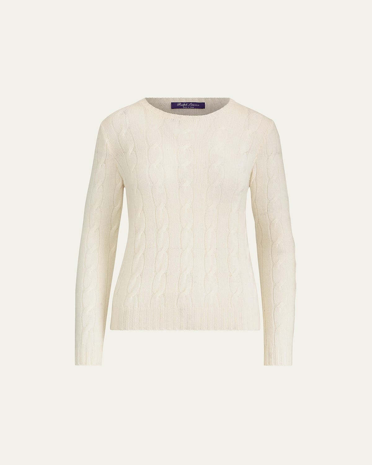 Crewneck Cashmere Cable-Knit Sweater