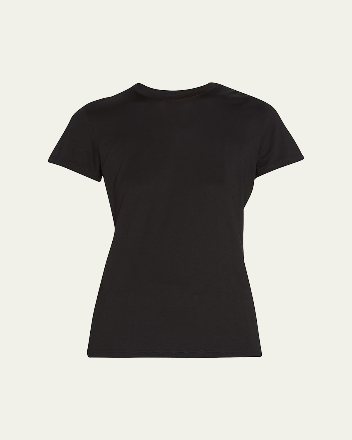 Vince Essential Crewneck Pima Cotton Tee In Black