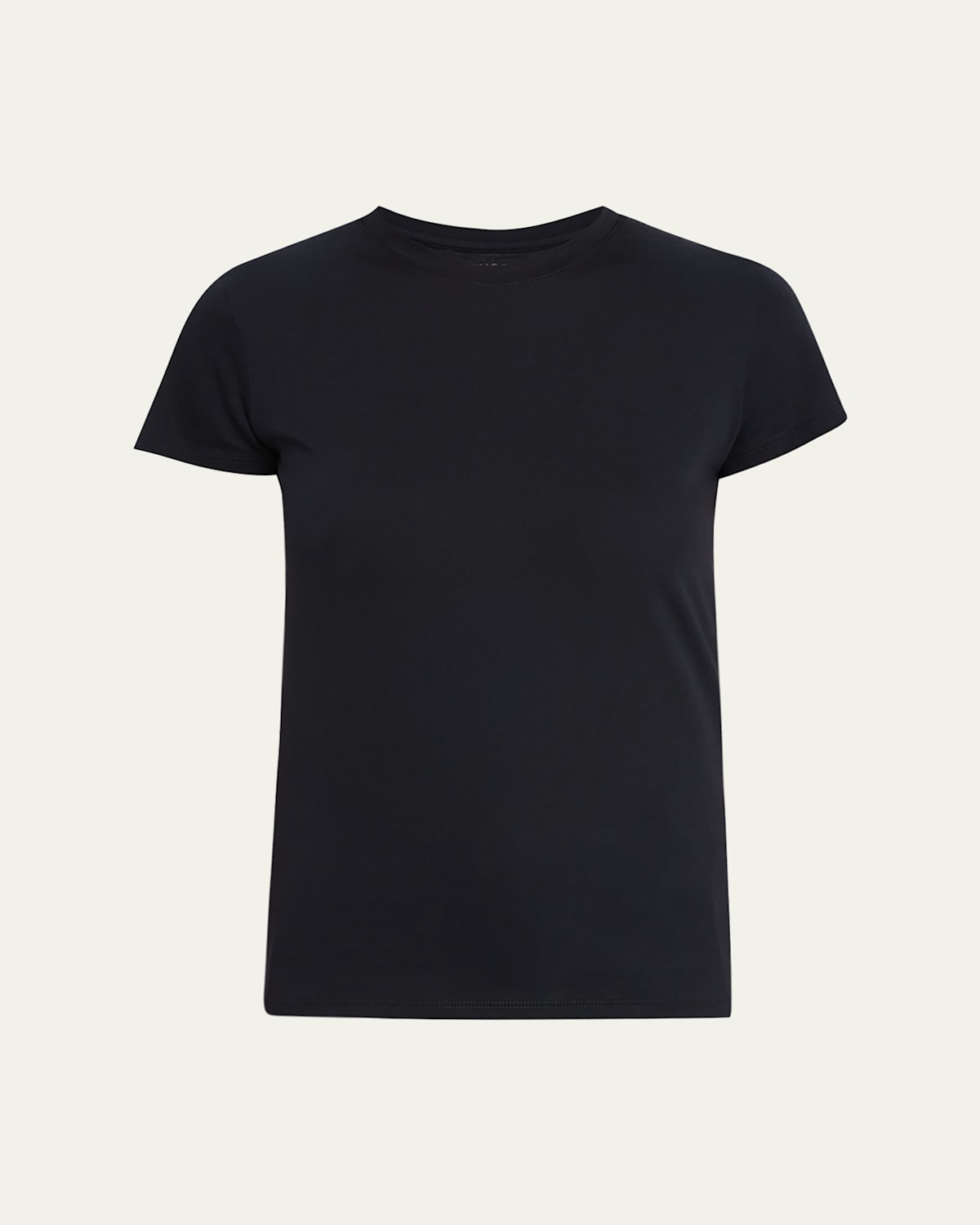 Vince Essential Crewneck Pima Cotton Tee In Black