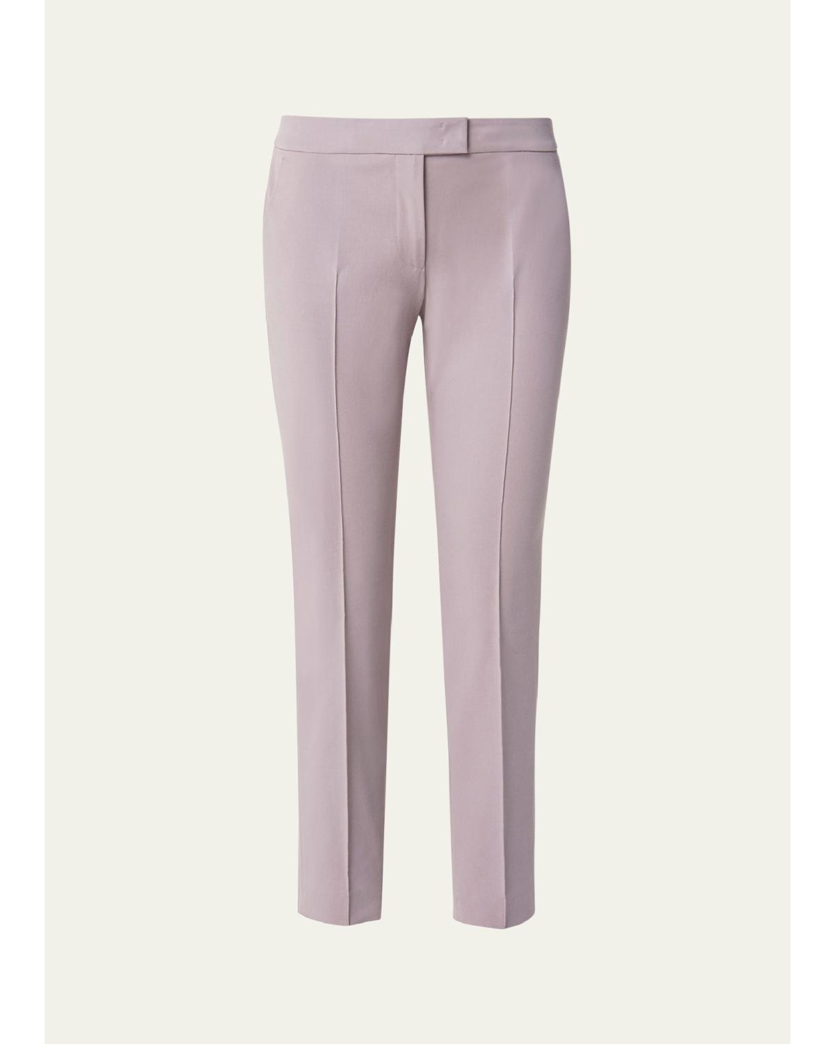 Frankie Straight-Leg Cotton-Stretch Cropped Pants
