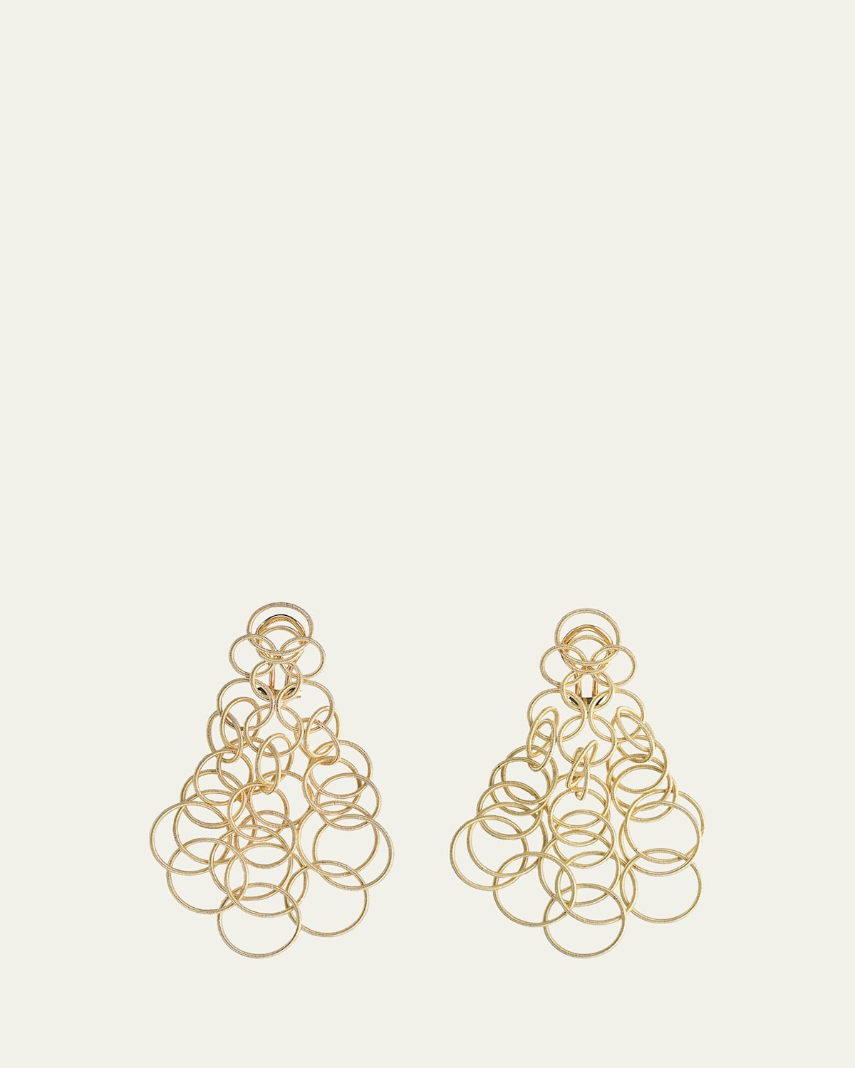 Buccellati Hawaii 18K Gold Pendant Earrings, 7cm