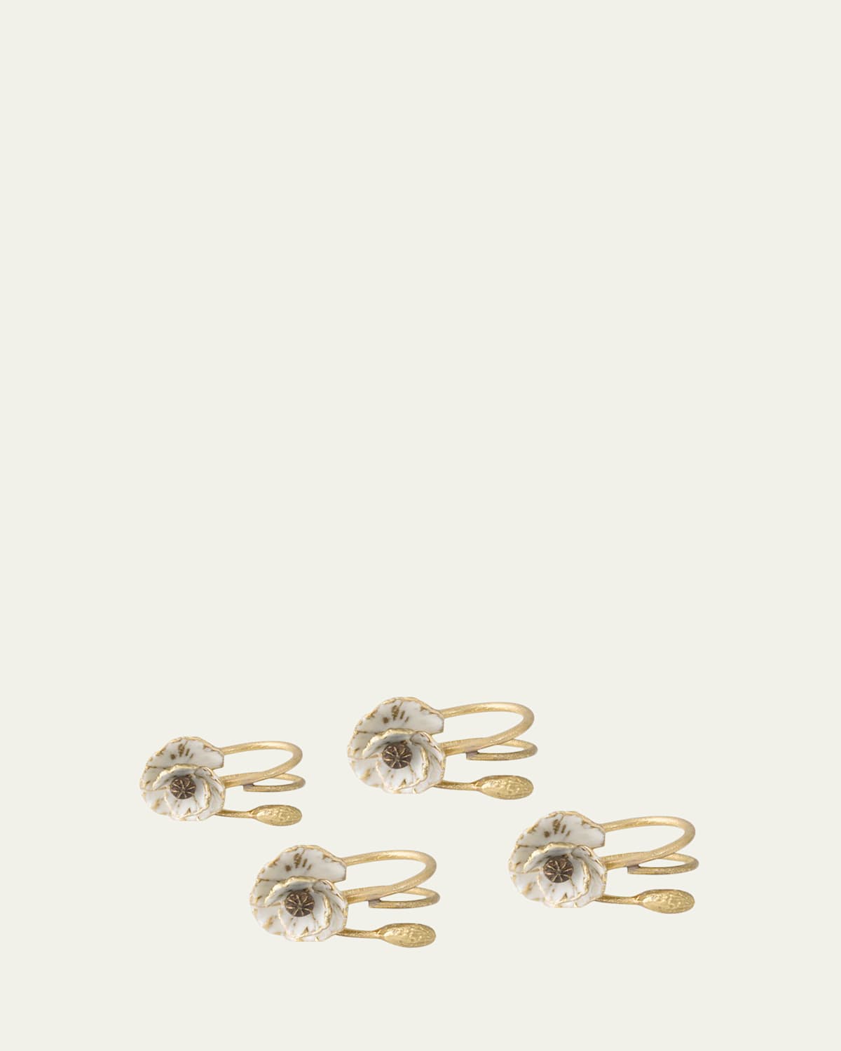 Michael Aram Anemone 4-piece Napkin Ring Set
