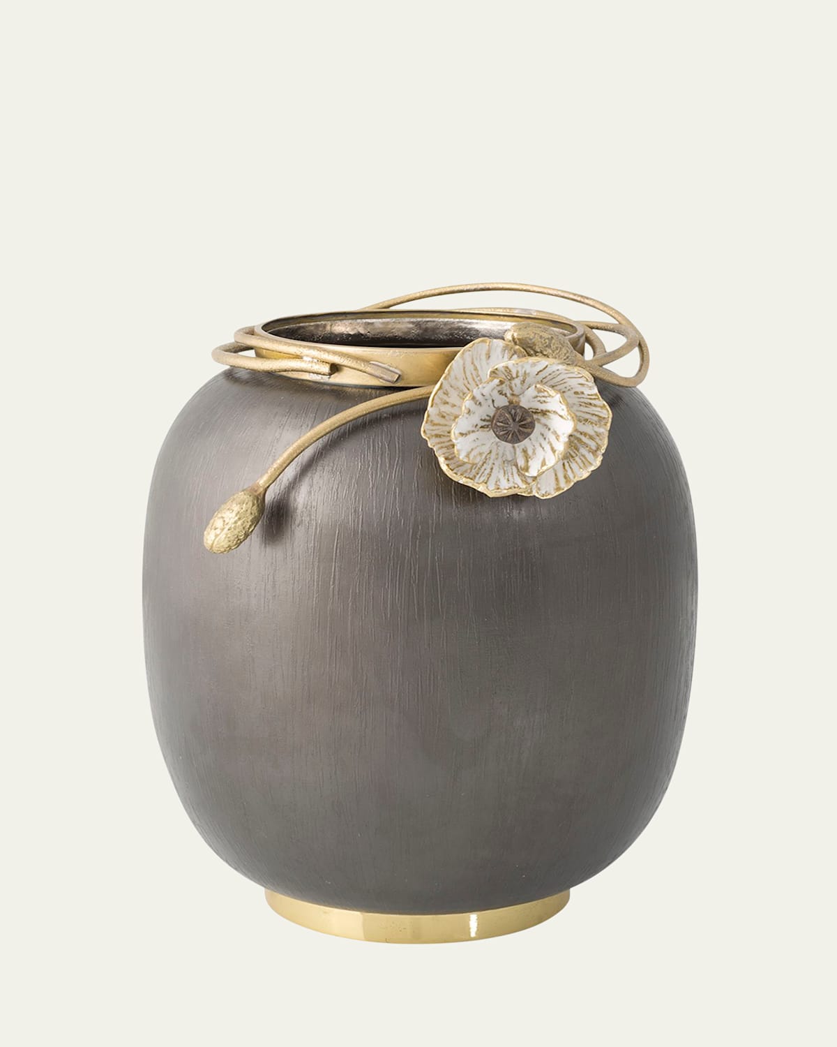 Michael Aram Anemone Medium Vase In Stainless Steel