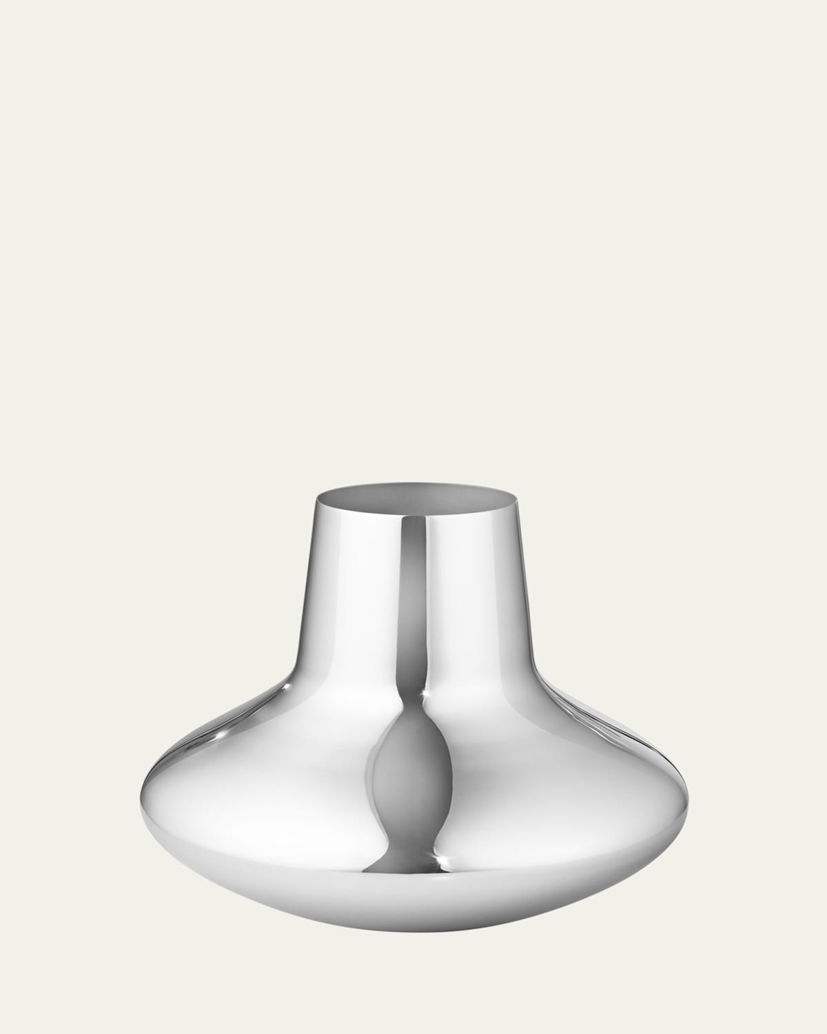 Georg Jensen Stainless Steel Vase, 8.8"t