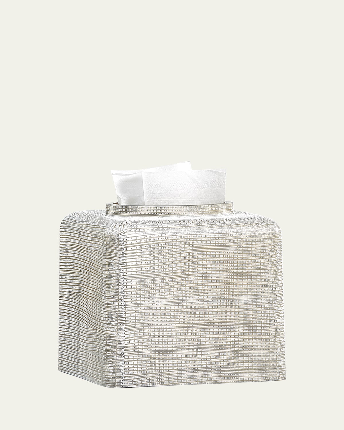 Labrazel Woven Tissue Box Cover, Platinum | Thumbnail 4