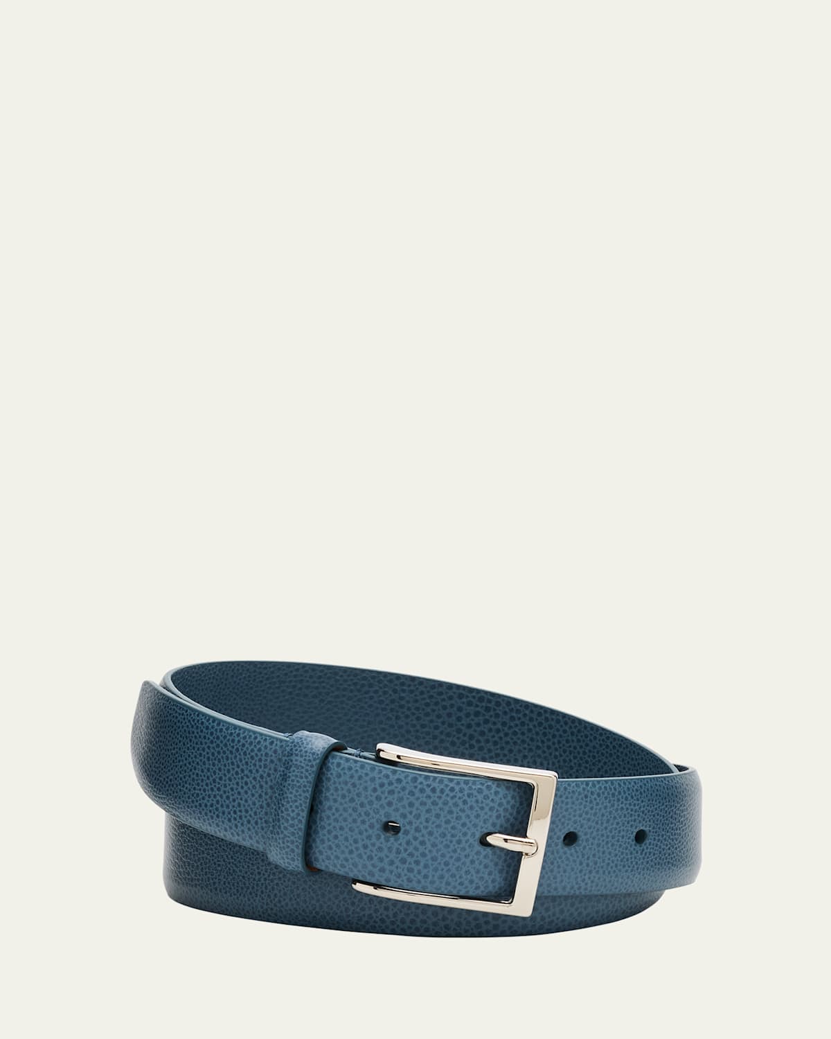 Men's Galuchat Grained Leather Belt, 35mm