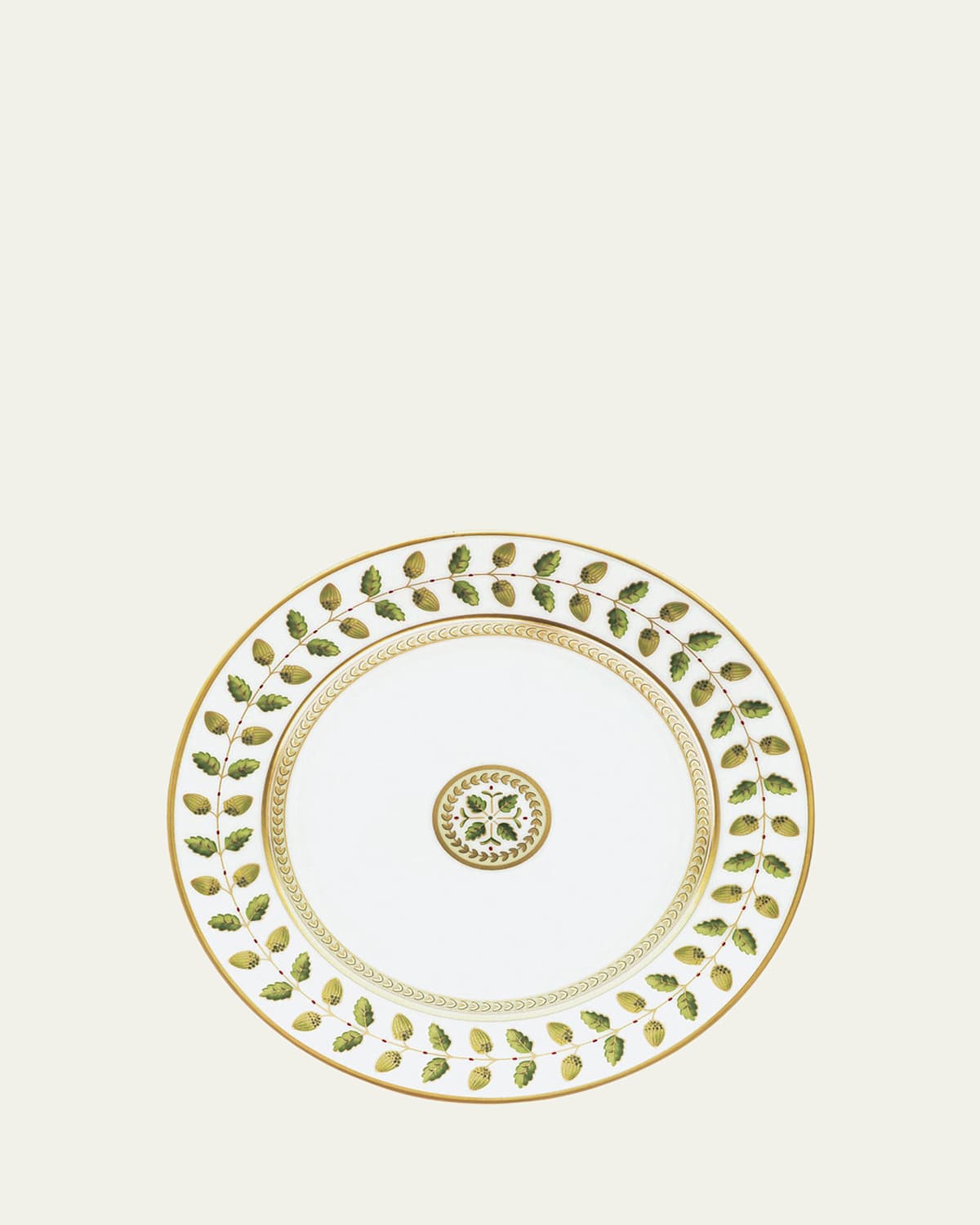 Bernardaud Constance Bread & Butter Plate In White,green,gld