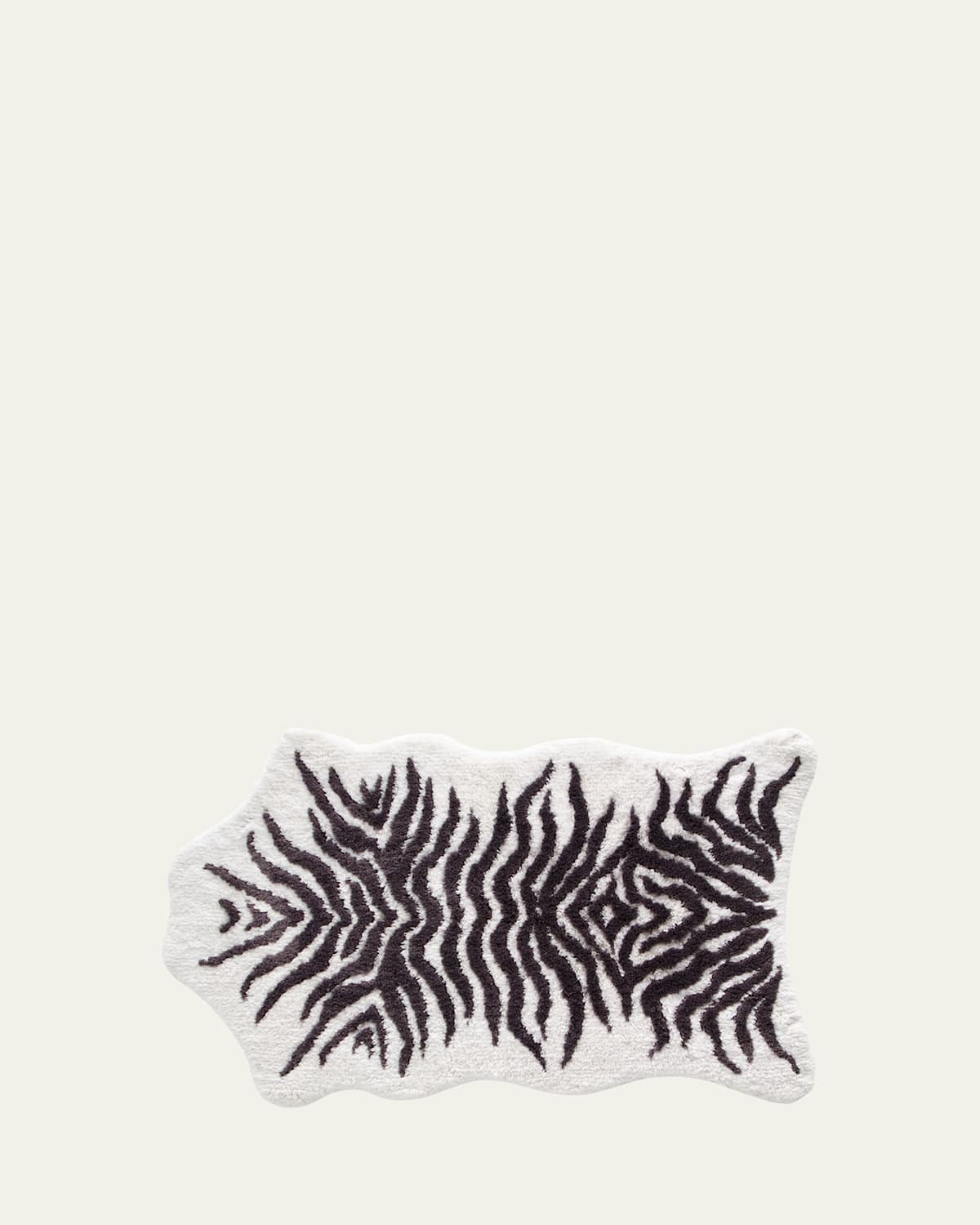 Graccioza Mountain Zebra Bath Rug, 35" X 59" In Multi