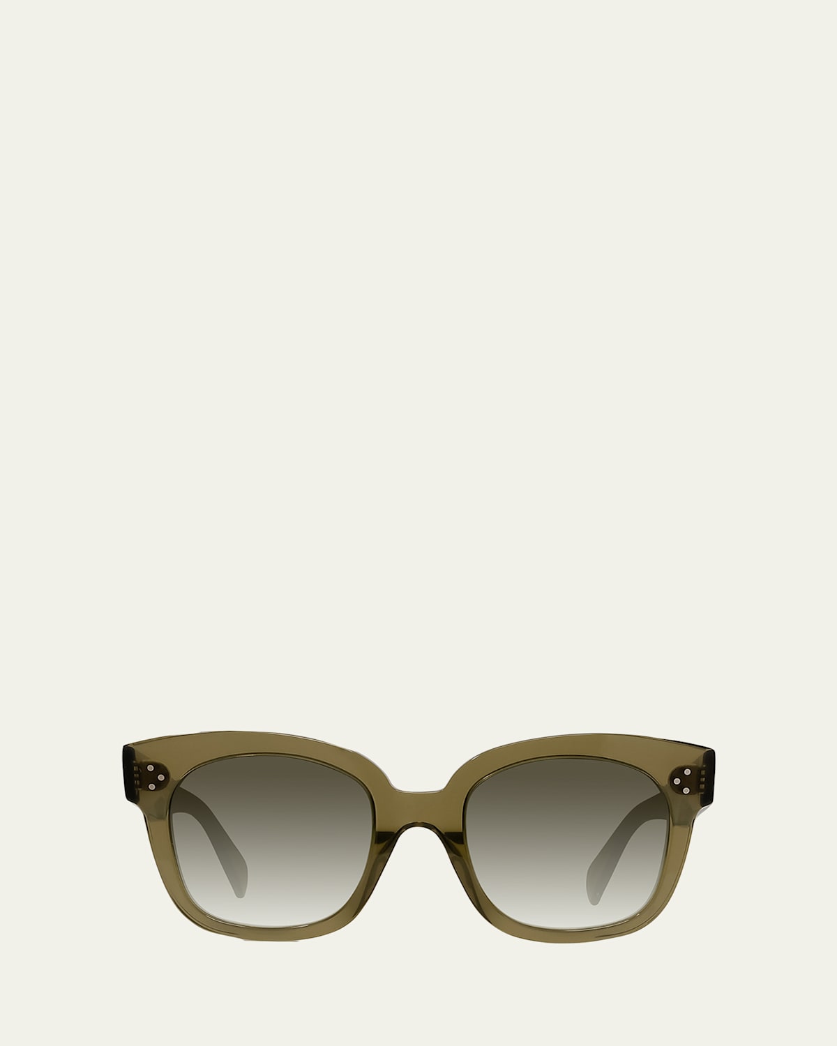 Celine Square Gradient Acetate Sunglasses In Dark Green