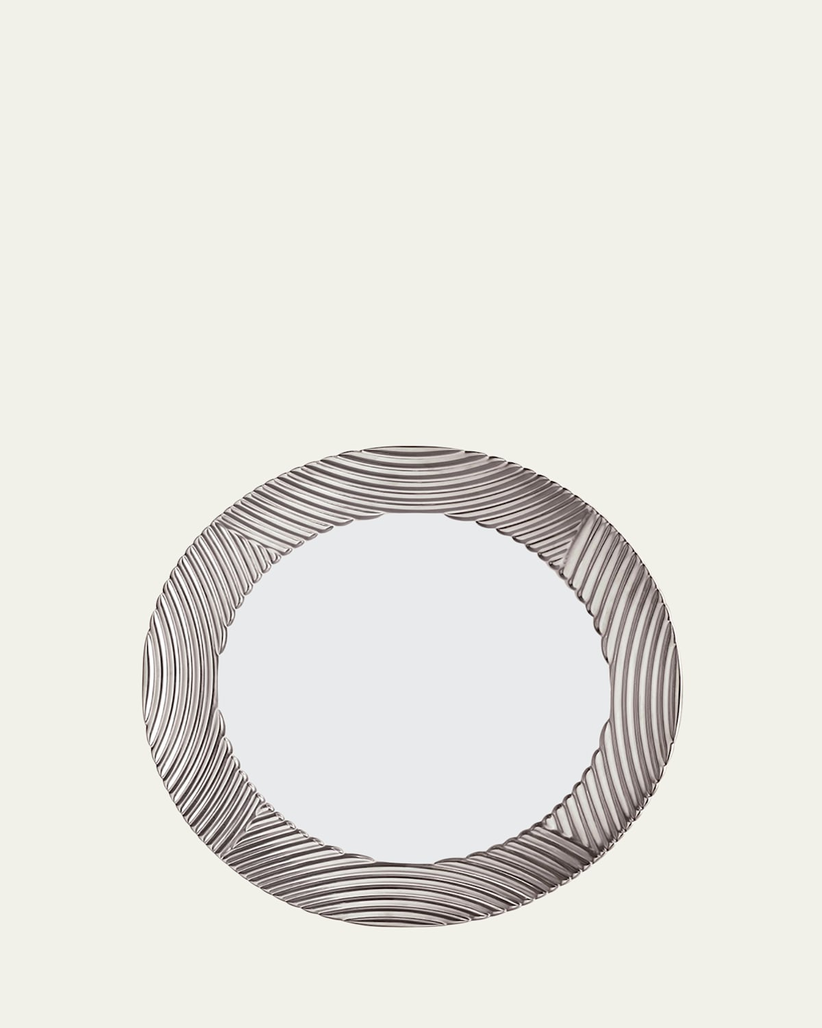L'objet Corde Wide-rim Charger, White/silver In White/silver