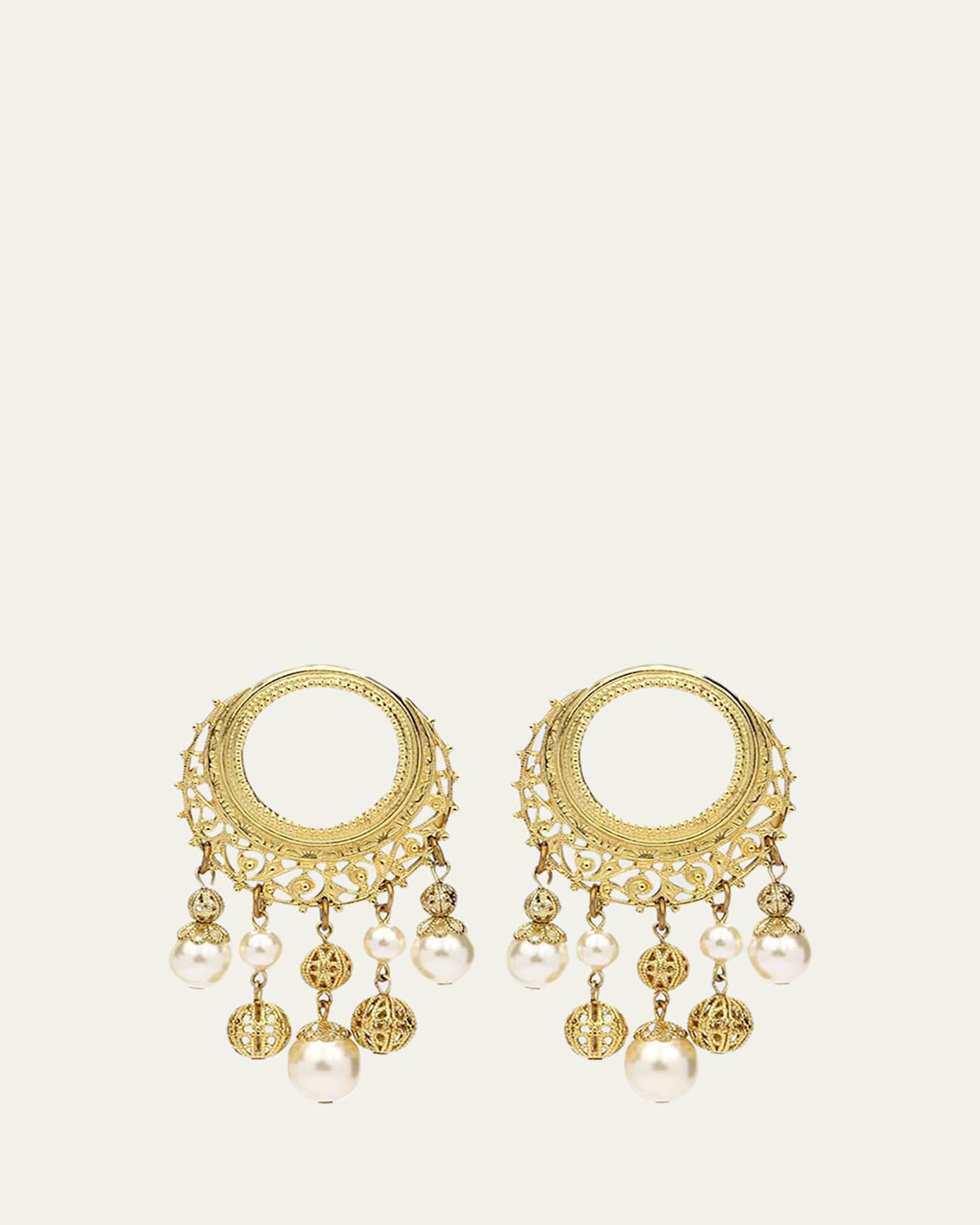 Ben-Amun Round Pearly Drop Earrings | Thumbnail 3 Ben-Amun Round Pearly Drop Earrings | Thumbnail 3