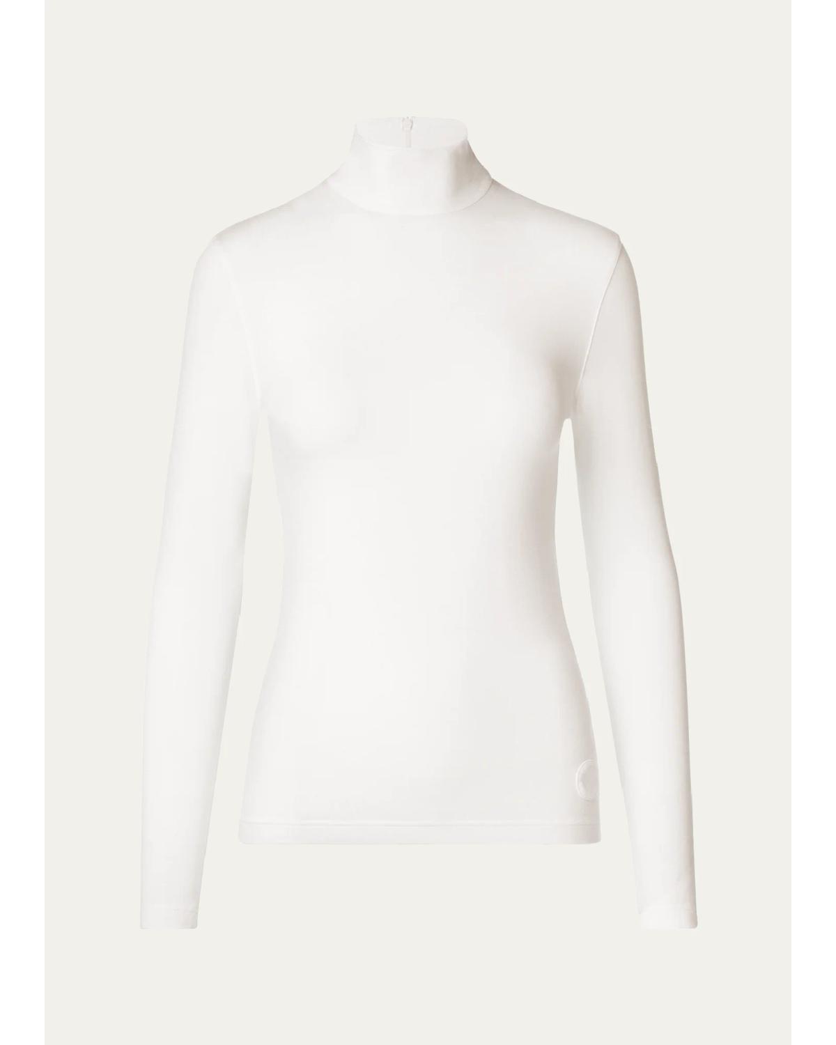 Turtleneck Long-Sleeve Modal-Stretch Top