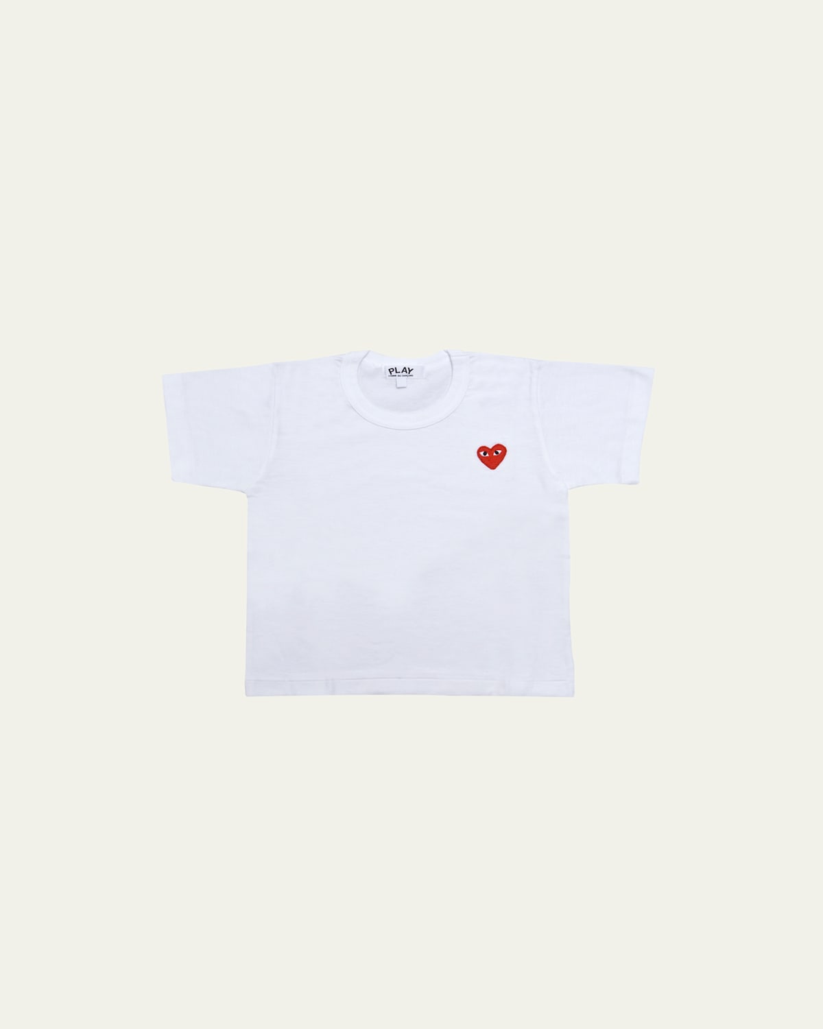 Shop Comme Des Garçons Kid's Signature Heart Short-sleeve T-shirt In White