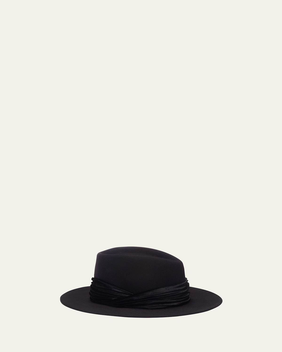 Eugenia Kim Blaine Wool Fedora Hat w/ Velvet Band | Thumbnail 4