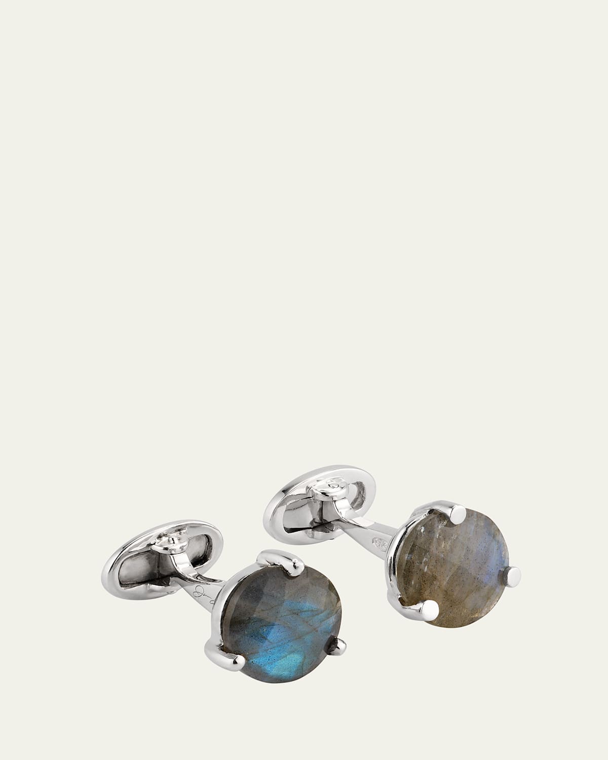Men's Round Labradorite Cufflinks