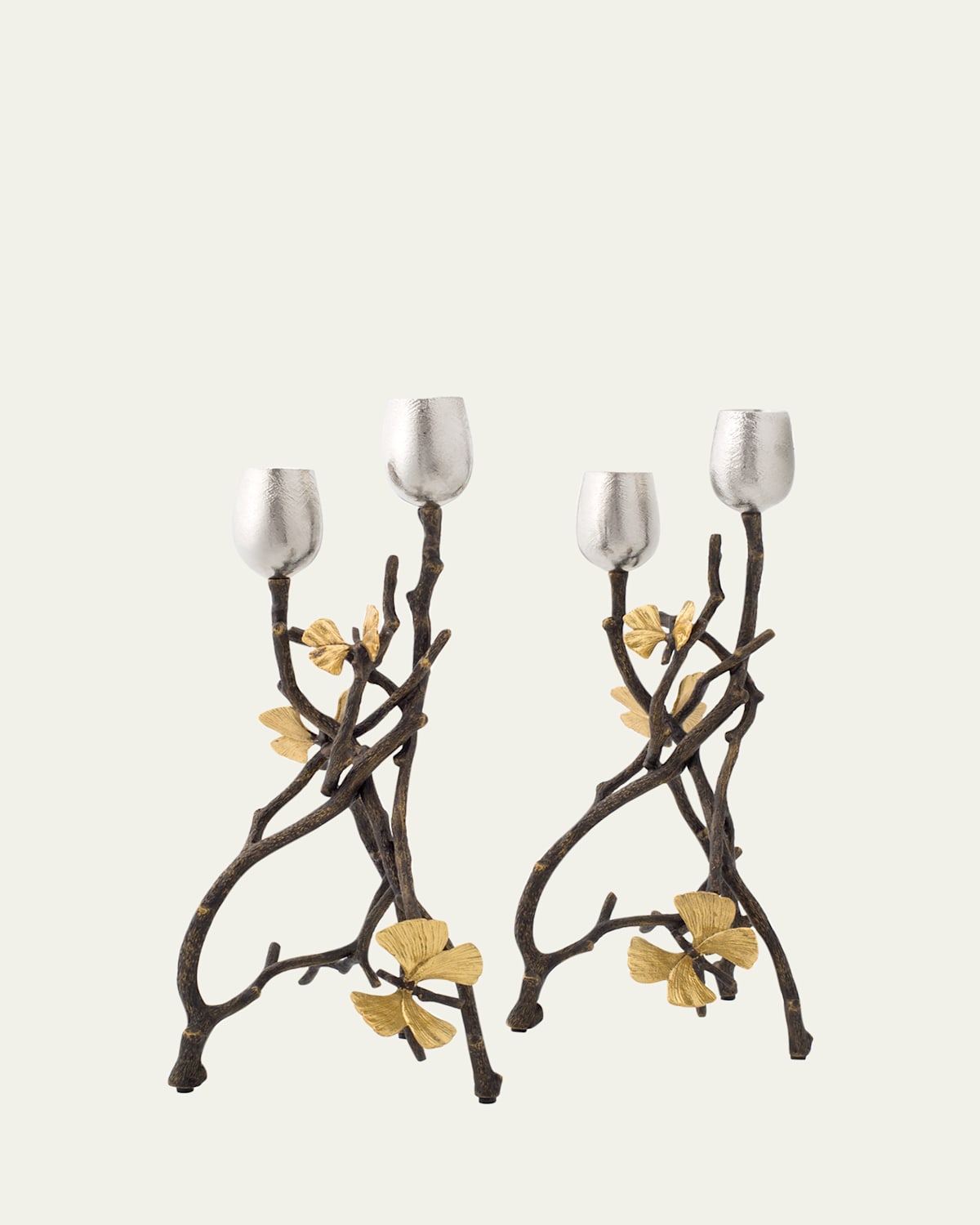 Michael Aram Butterfly Gingko 2-pc. Candle Holder Set
