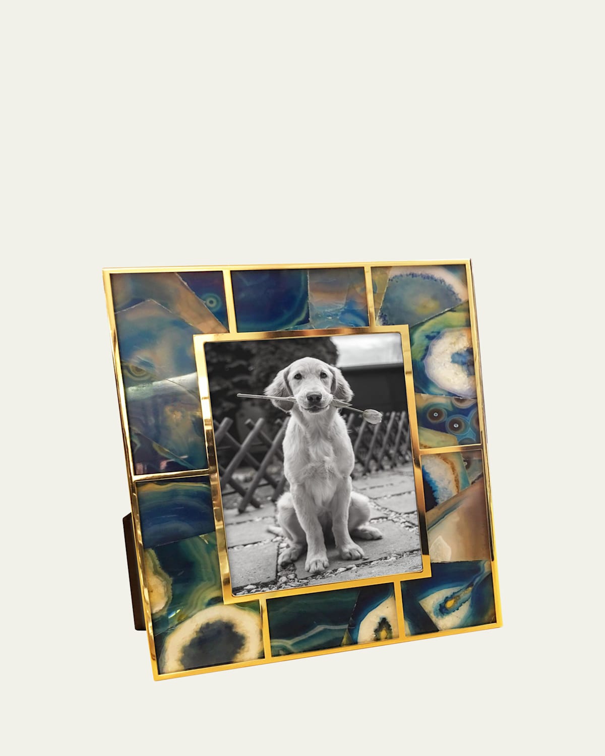 Monica Rich Kosann Blue Agate Frame, 8" x 10"