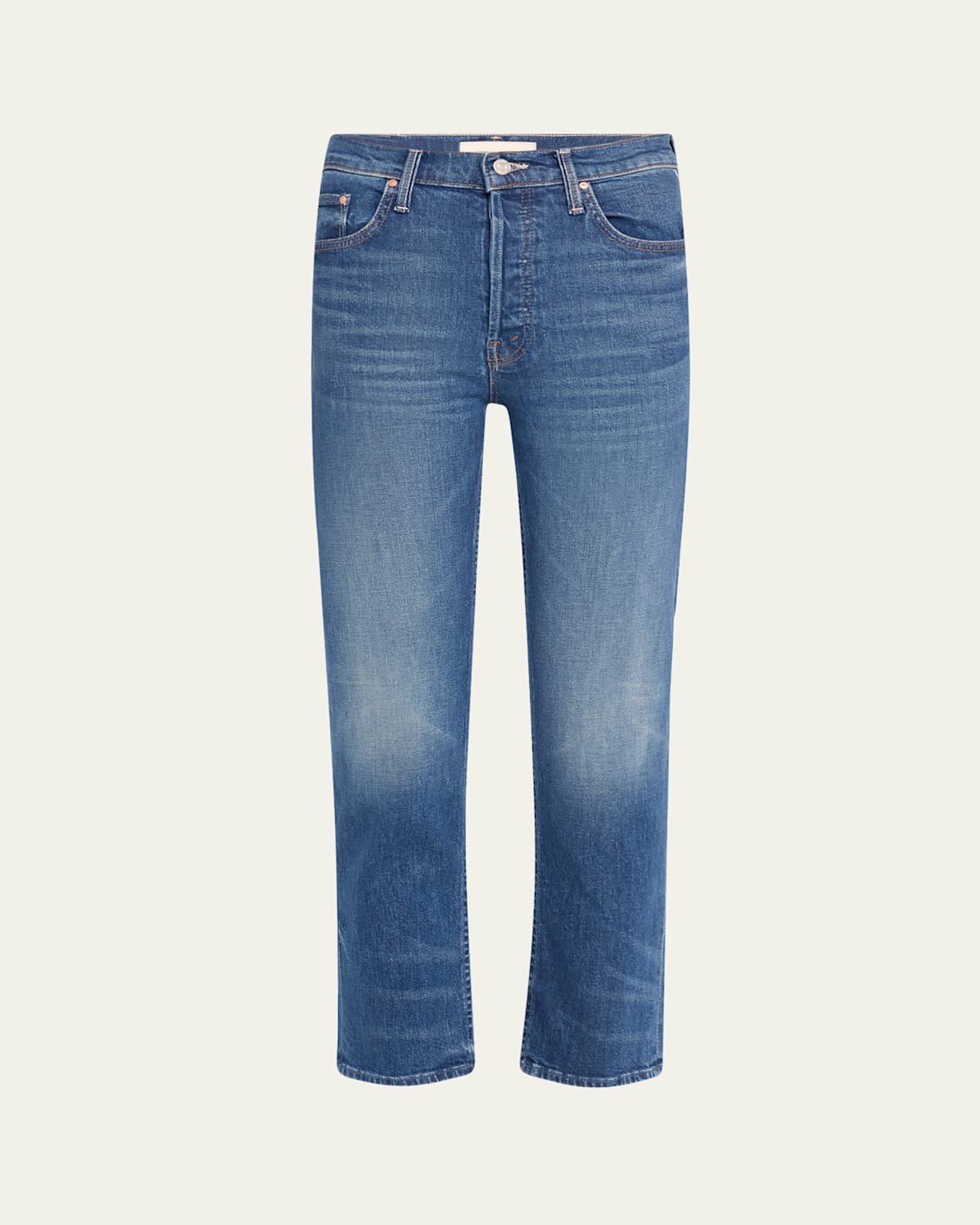 MOTHER THE TOMCAT DISTRESSED STRAIGHT-LEG JEANS 