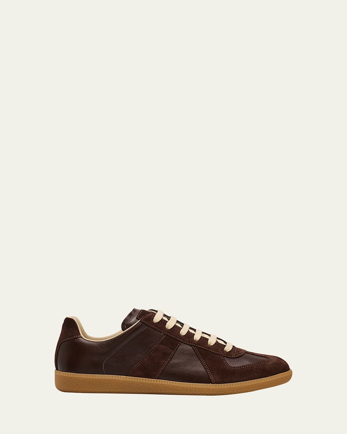 Maison Margiela Dark Brown Replica Sneakers In Black