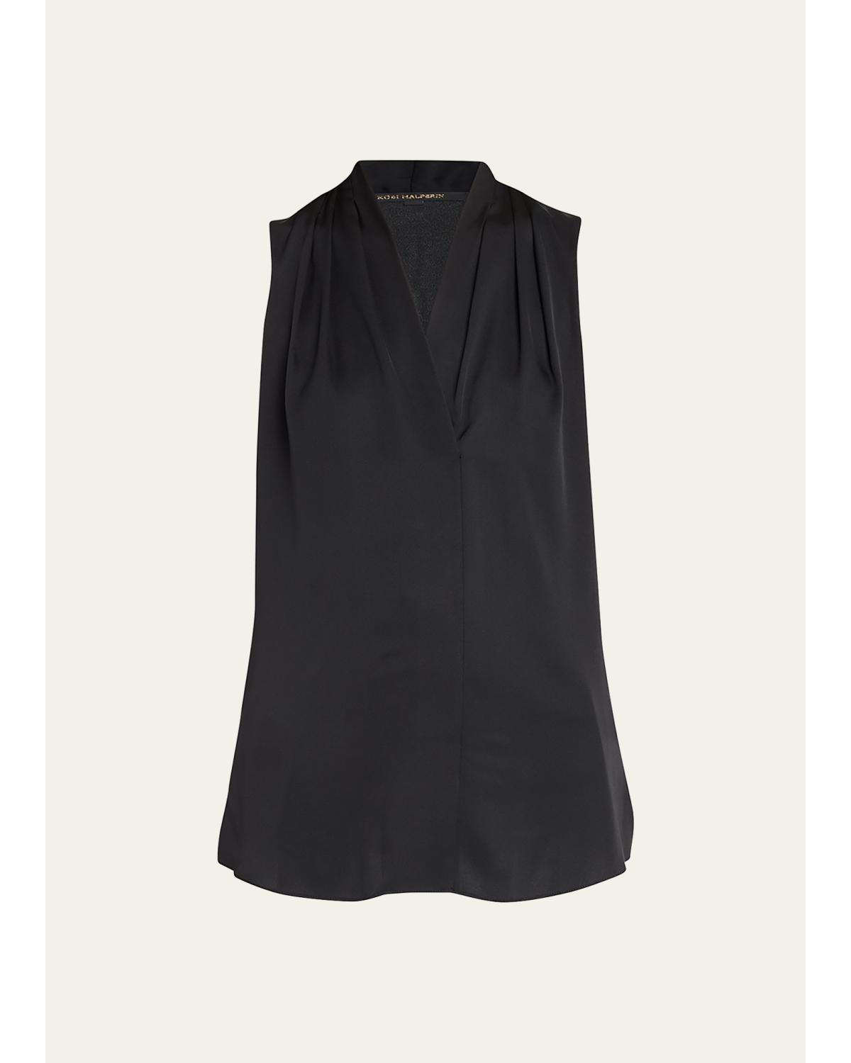 Mila Silk-Stretch Sleeveless Top