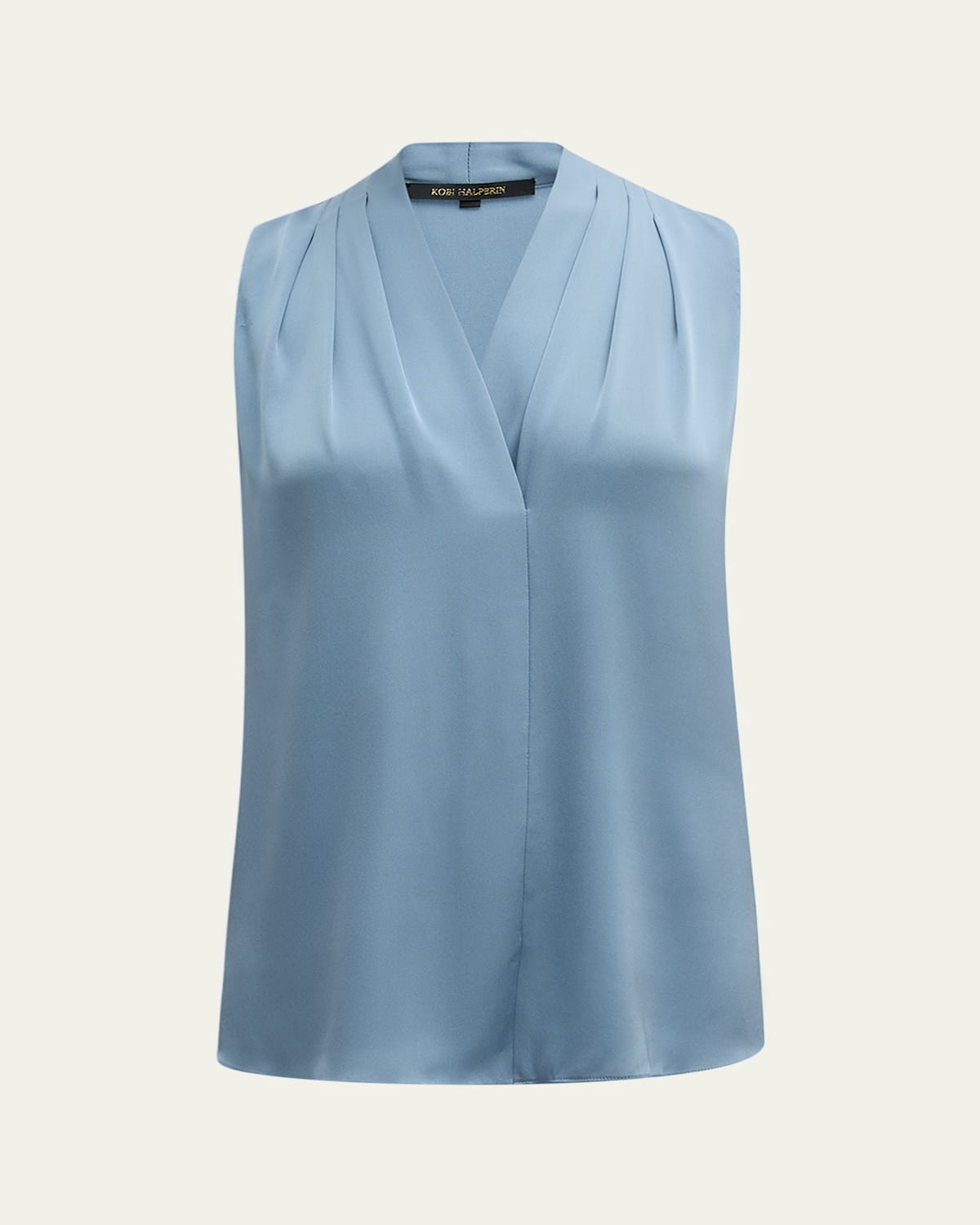 Kobi Halperin Mila Silk-stretch Sleeveless Top In Periwinkle
