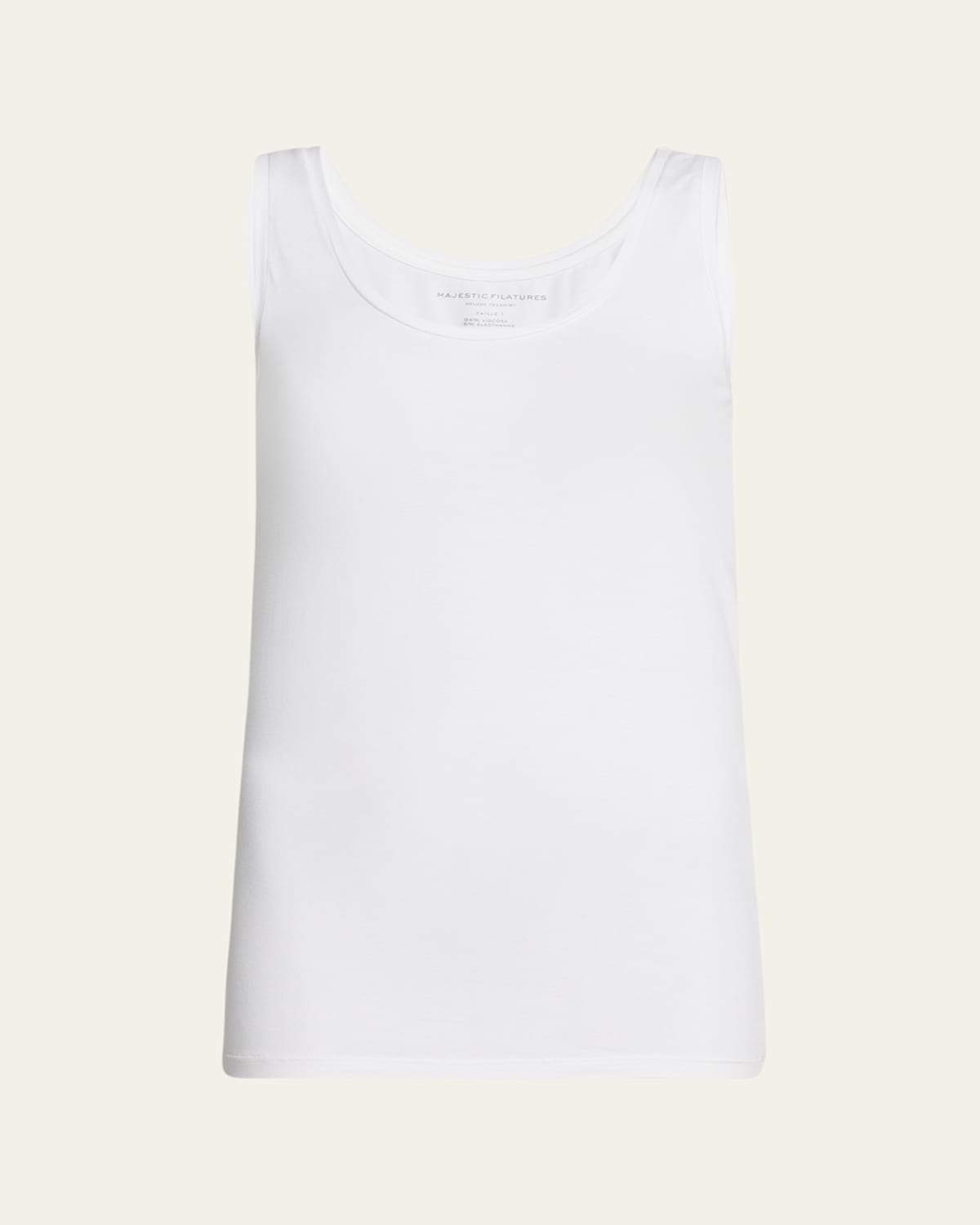 MAJESTIC SOFT TOUCH FLAT-EDGE SCOOP-NECK TANK 