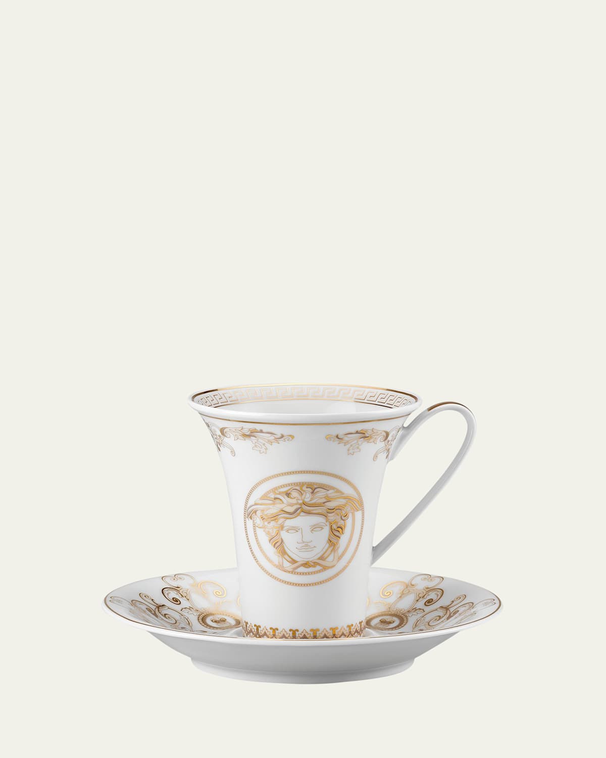 Versace Medusa Gala Coffee Cup & Saucer In Gold