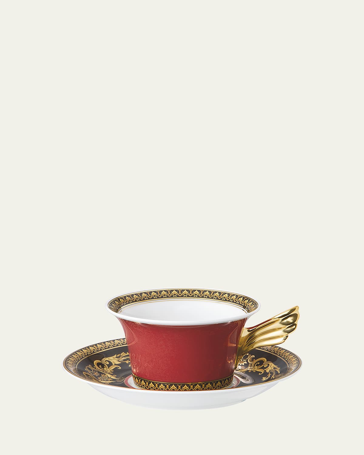 Versace Medusa Red Tea Cup & Saucer
