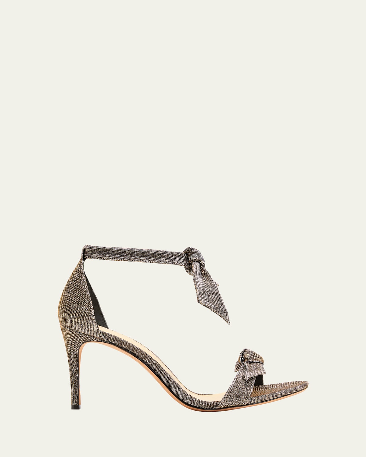 Clarita Mid-Heel Metallic Evening Fabric Sandals