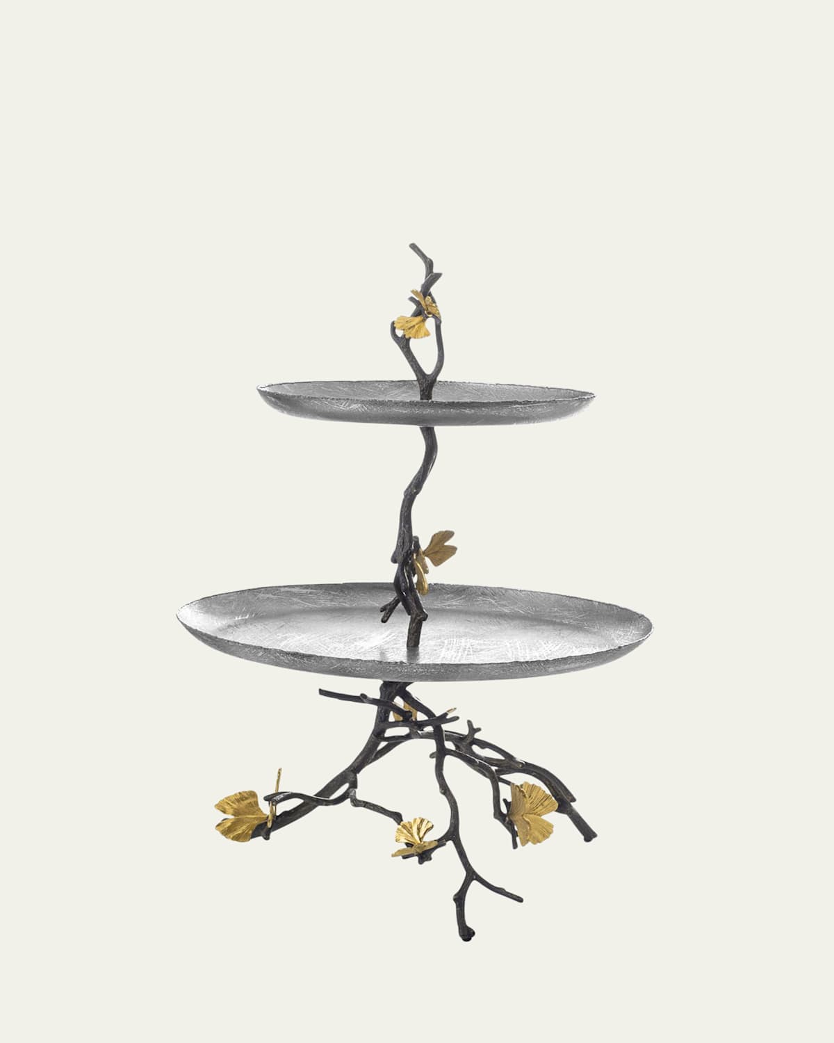 Michael Aram Butterfly Ginkgo 2 Tier Cake Stand In White