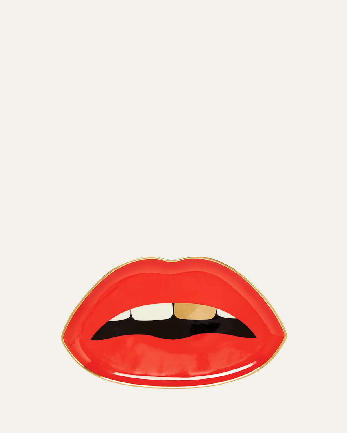 Jonathan Adler Lip-shaped Tray In Red